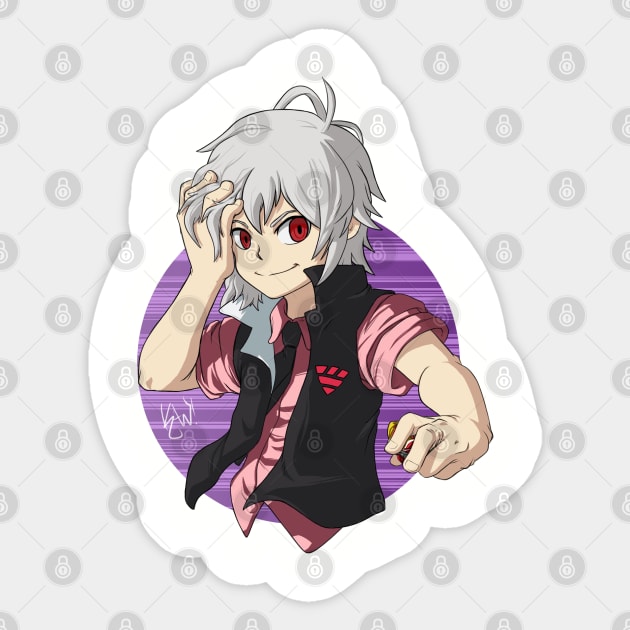 Shu Kurenai from Beyblade Burst Sticker by Kaw_Dev